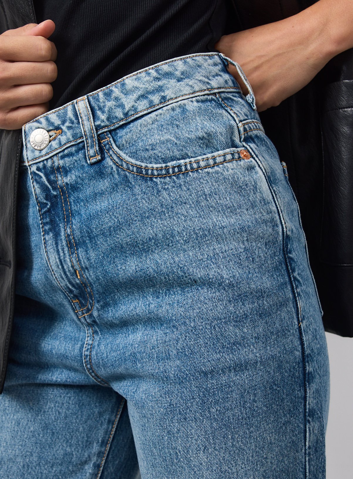 Blue Ripped Wide Leg Jeans 18S - Image 2 thumbnail